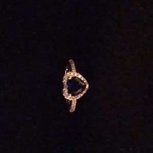 Blue sapphire white gold plated engagement/anniversary ring. Size 6. Like new.